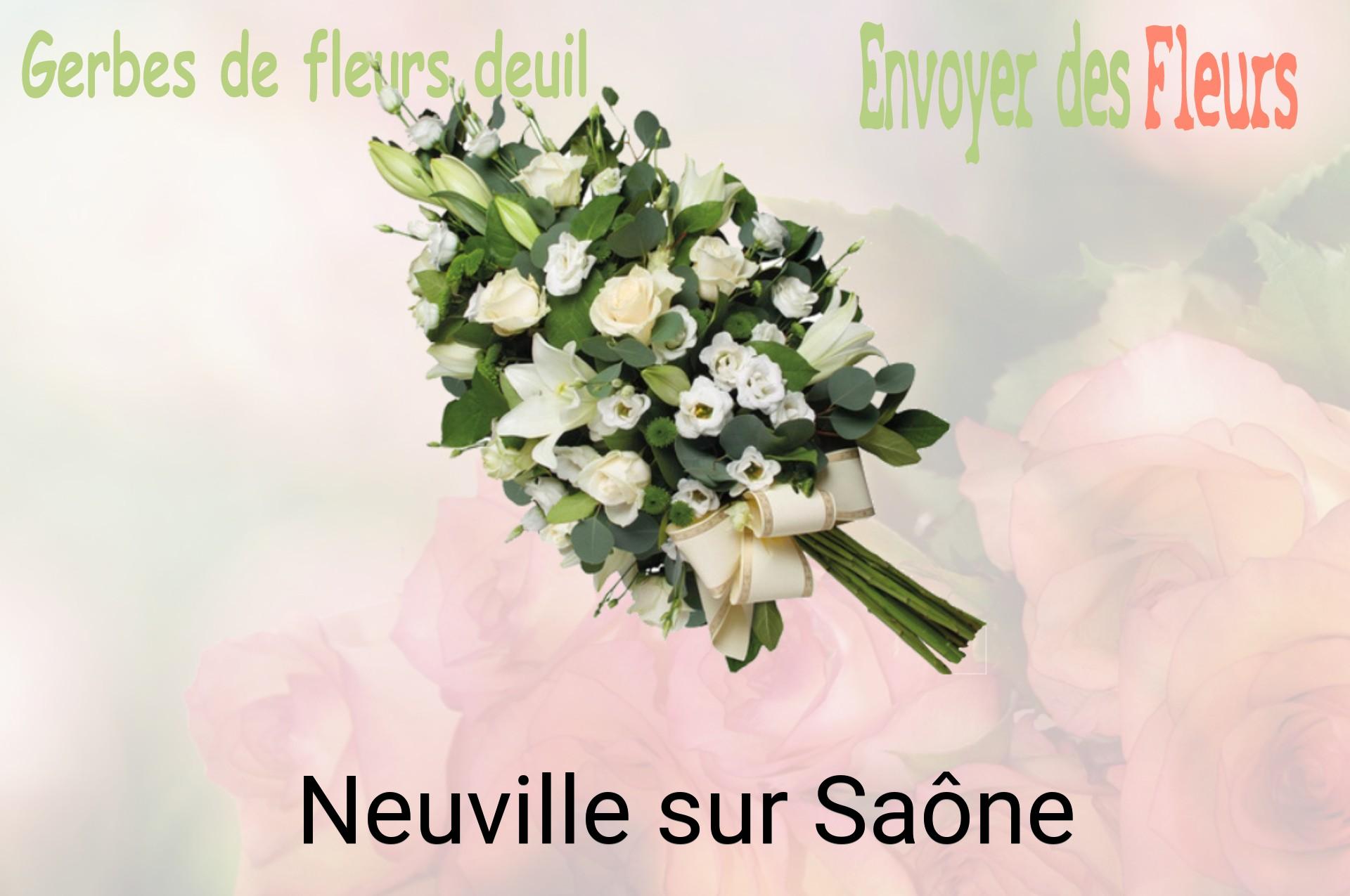 Gerbe de fleurs de deuil livrée à Neuville-sur-Saône